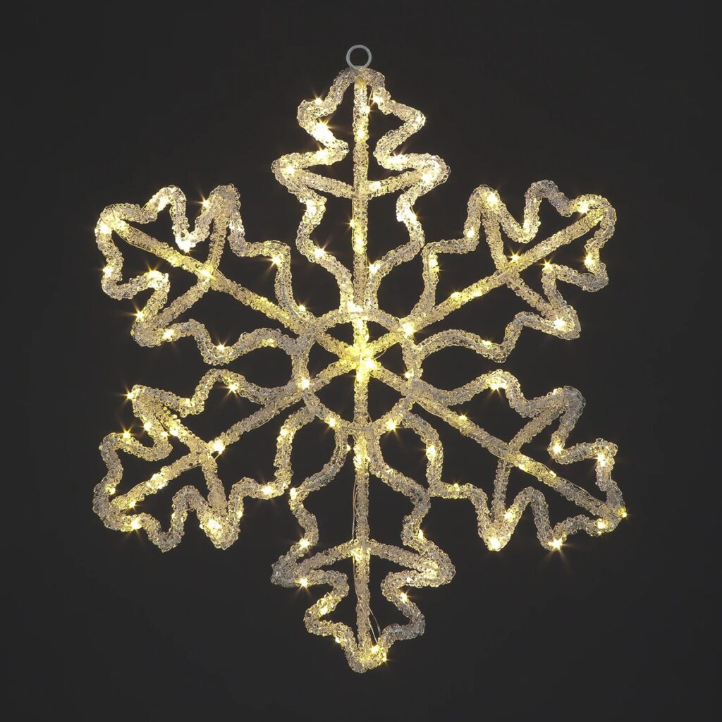 SnowTime Large Light Up Snowflake Christmas Decoration 5029936984579 2
